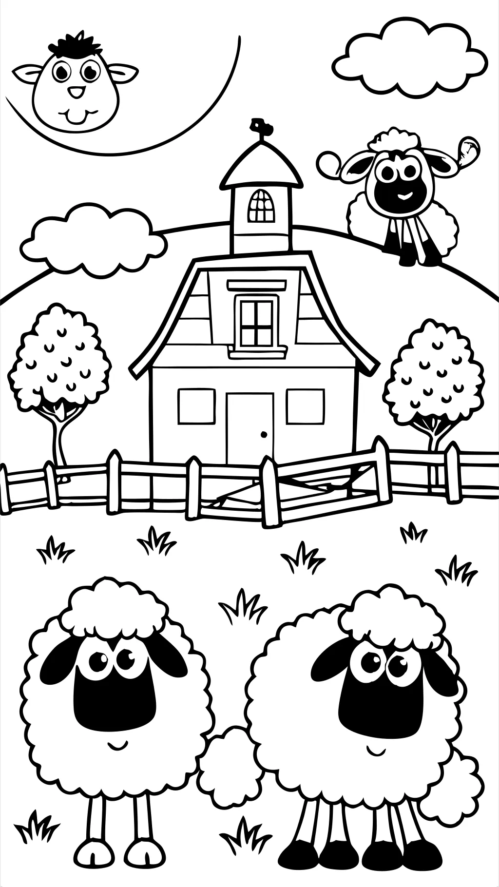 shaun the sheep coloring pages